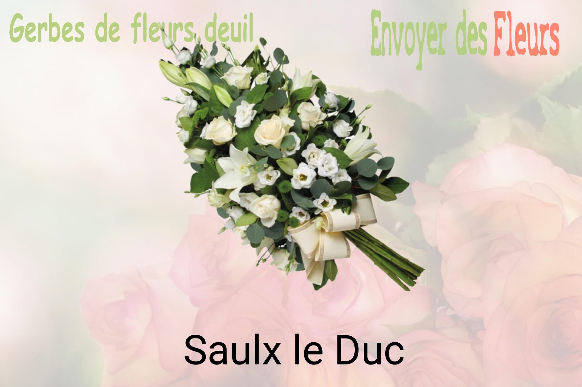 Gerbe de fleurs de deuil livrée à Saulx-le-Duc